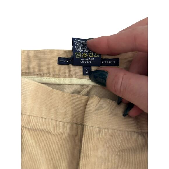 RALPH LAUREN SPORT CORDUROY TAN STRAIGHT LEG PANTS JEANS SIZE 6 - Picture 8 of 8